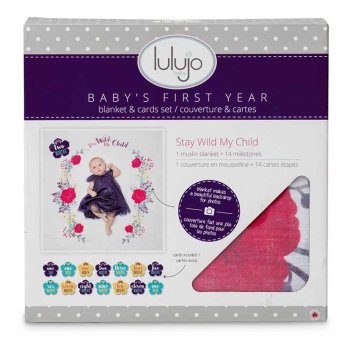 aby's First Year Swaddle Tuch & Karten Set - Stay Wild My Child