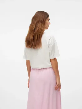 Rückansicht des weißen MAMA all day T-Shirts für Schwangere