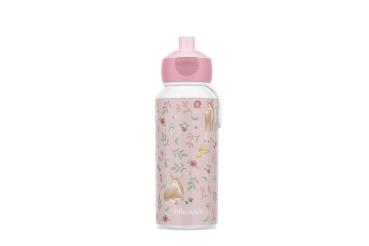 Little Dutch rosa Trinkflasche Pop-​Up campus 400 ml - Fairy Garden Mepal