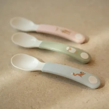 Little Dutch Fütterlöffel Mepal Mio 2-teilig blau - Forest Friends Babylöffel