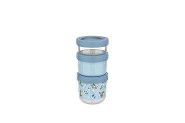 Little Dutch Snackbox blau stapelbar Mepal Mio 3-teilig - Forest Friends