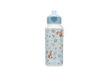 Little Dutch Trinkflasche blau Pop-​Up Campus 400 ml - Forest Friends Mepal