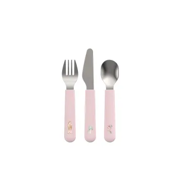 Little Dutch rosa Kinder Besteck Set Mio Mepal 3er Set - Fairy Garden