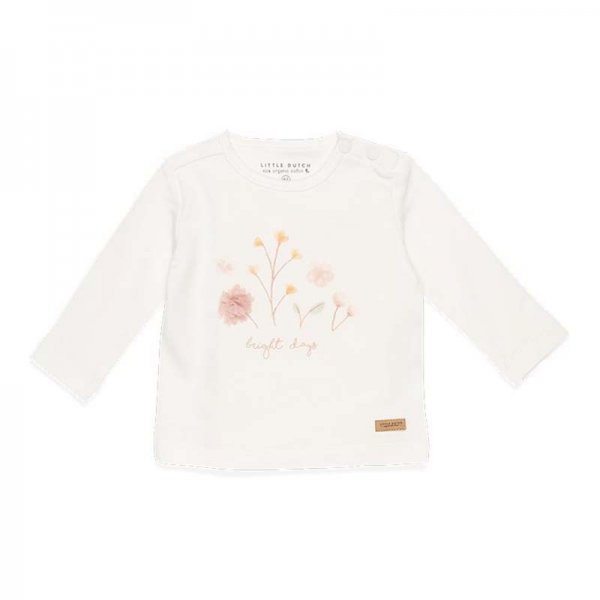 Little Dutch T-Shirt langärmlig Flowers White Flowers & Butterflies