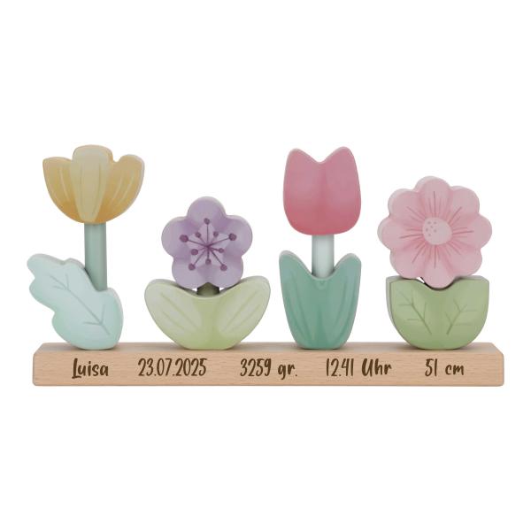 Zur Geburt - STECKBLUMEN LITTLE DUTCH - personalisiert Zur Geburt - STECKBLUMEN LITTLE DUTCH - personalisiert