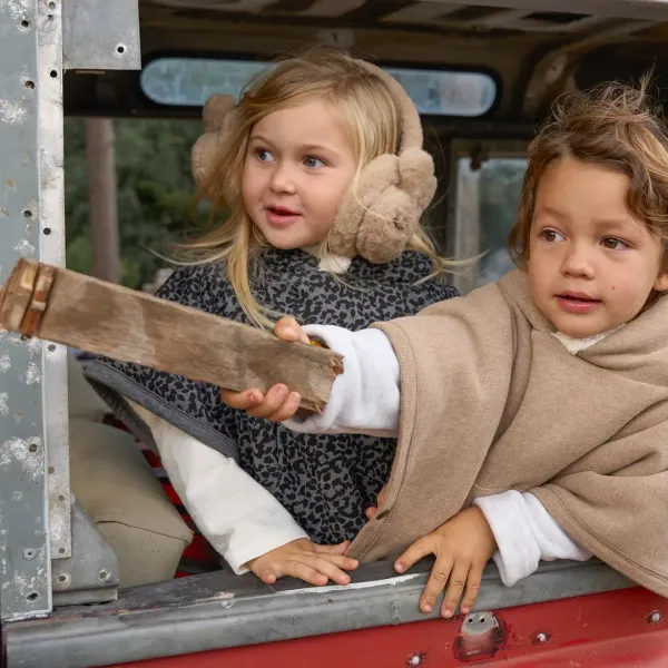 Cloby Teddy Poncho Brown 1-3 Jahre - braun