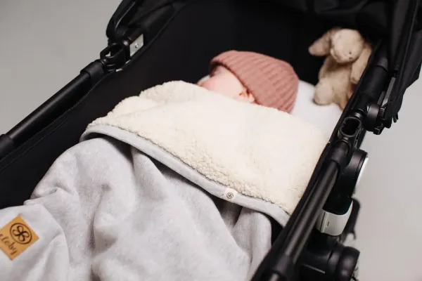 Multifunktionale Teddy Winter Decke grau – Cloby