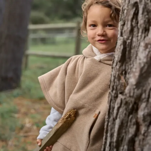 Cloby Teddy Poncho Brown 1-3 Jahre - braun