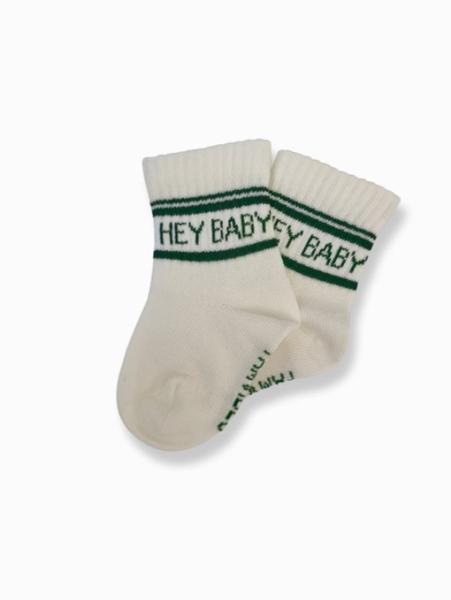 famvibes Hey Baby Socken grün gestreift milk-green 0-1 Jahre