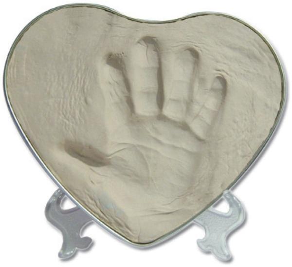 Happy Hands - Hand & Fußabdruckset - Herzform Silber Happy Hands - Hand & Fußabdruckset - Herzform Silber