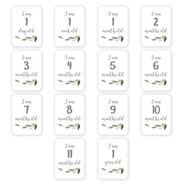 Das 1. Jahr mit Baby - Baby's First Year™ Swaddle-Tuch & Fotokarten Set - All you need is love von lulujo LJ593 121-014-014