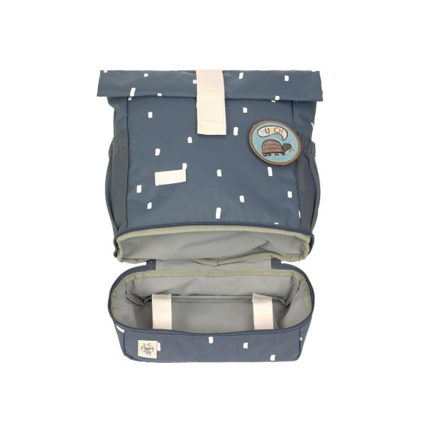 Bodenfach Lässig Kindergartenrucksack Rolltop Happy Prints dunkelblau