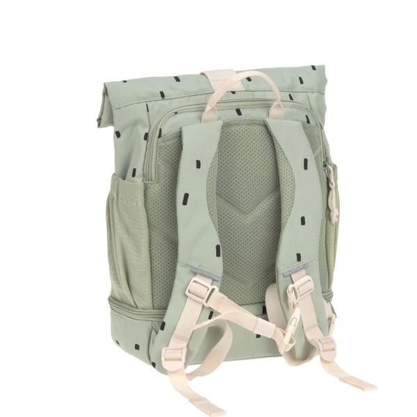 Träger mit Bauchgurt Lässig Kindergartenrucksack Rolltop - Happy Prints Olive