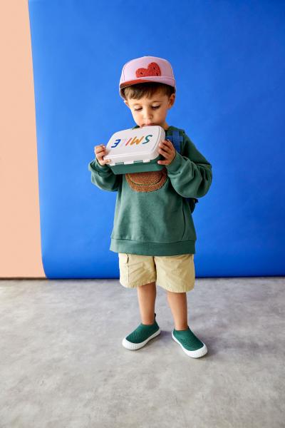 Lässig lila Kinder Basecap - Little Gang Herz