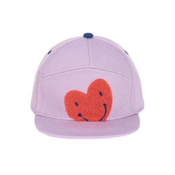 Lässig lila Kinder Basecap - Little Gang Herz