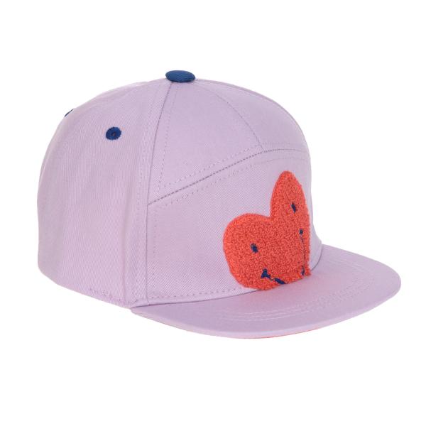 Lässig lila Kinder Basecap - Little Gang Herz