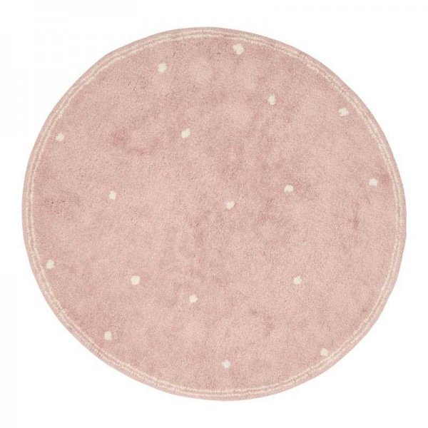 Little Dutch Teppich Pure Pink Dot rund 110 cm
