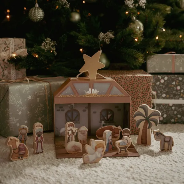 Little Dutch Weihnachtskrippe Spielkoffer - grün - essentials