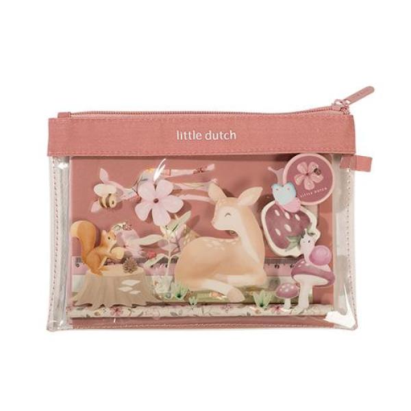Little Dutch rosa Schreibset Fairy Garden -  bezauberndes Etui mit Inhalt