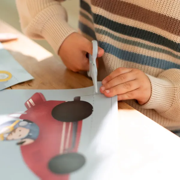 Little Dutch Scrapbook Jim's Garage mit Schere - Auschneide Sammelalbum