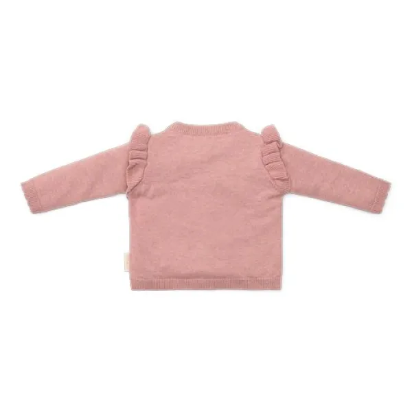 Rückenansicht der Fairy Pink Strickjacke von Little Dutch
