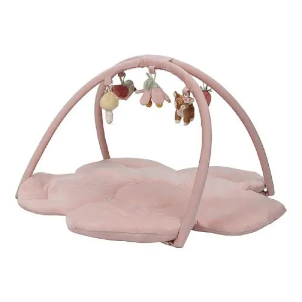 Little Dutch rosa Aktivitäten-Spieldecke Fairy Garden mit Spielbogen und Anhängern