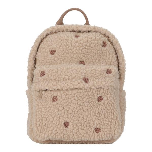 Kinderrucksack Teddy mit Blumen in Sand von Little Dutch, weich, nachhaltig, 12x22,5x29 cm Kinderrucksack Teddy mit Blumen in Sand von Little Dutch, weich, nachhaltig, 12x22,5x29 cm
