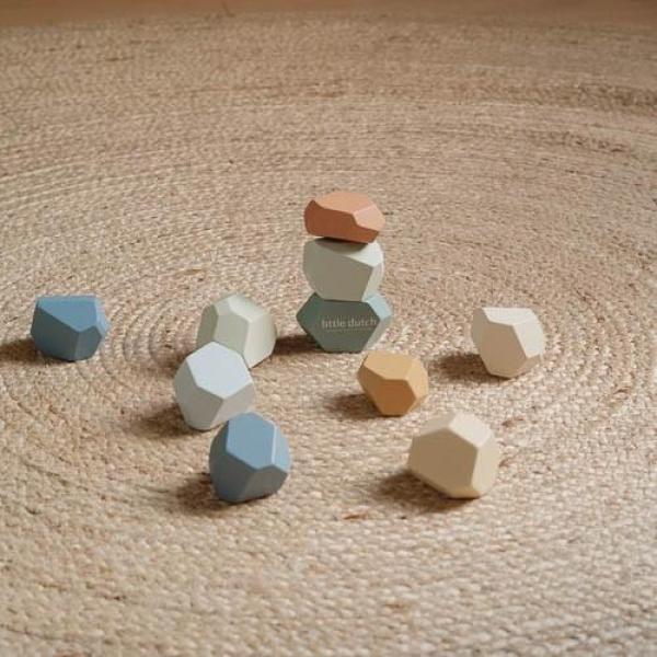 Stapelsteine aus Holz – Motorikspielzeug Little Dutch