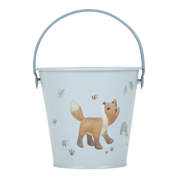 Little Dutch Garteneimer Metall blau - Forest Friends