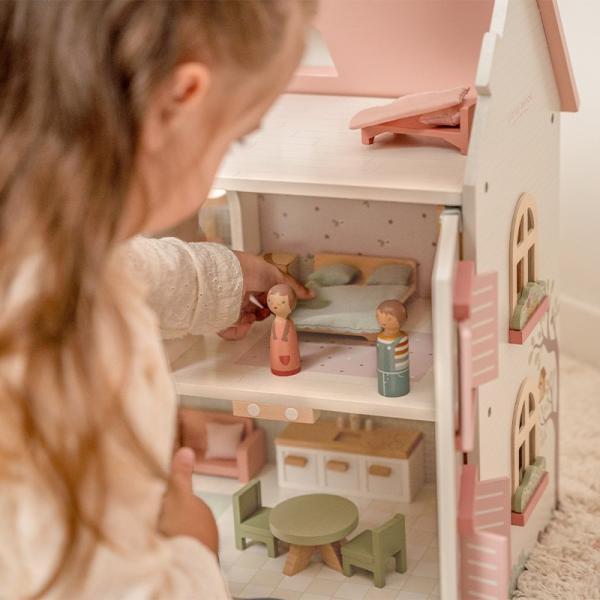 Little Dutch rosa Holz Puppenhaus LD7117 Little Dutch rosa Holz Puppenhaus LD7117