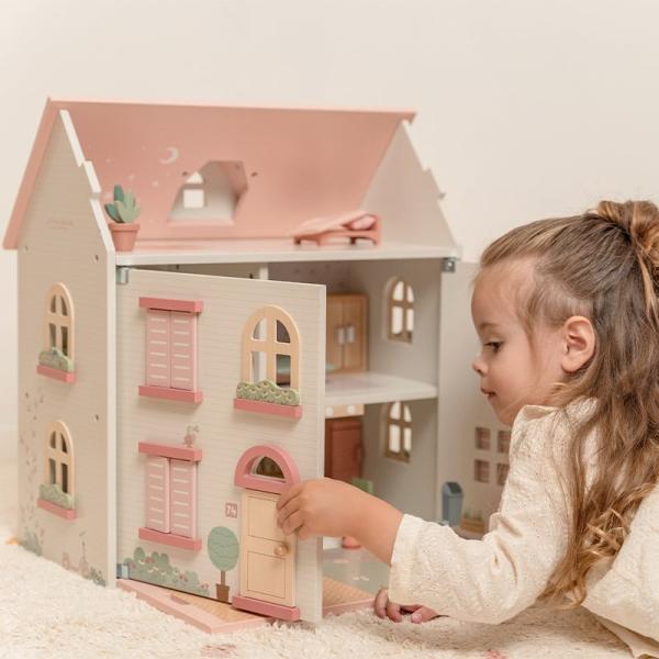 Little Dutch rosa Holz Puppenhaus LD7117 Little Dutch rosa Holz Puppenhaus LD7117