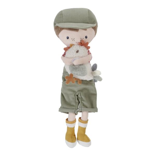 Little Dutch Kuschelpuppe Farmer Jim mit Huhn 35cm aus der Little Farm Kollektion