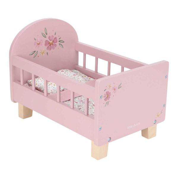 Little Dutch Puppenbett aus FSC Holz mit Textilien