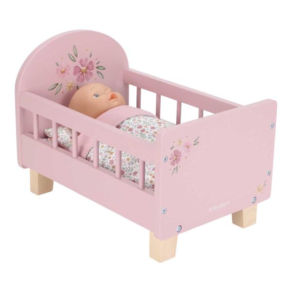 Kinderbett für Puppen von Little Dutch – Modell LD2517 als Beispiel  Babypuppe Lily