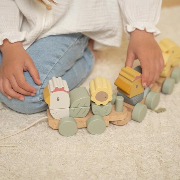 Little Dutch Holzzug mit Steck-Formen Huhn Little Dutch Holzzug mit Steck-Formen Huhn