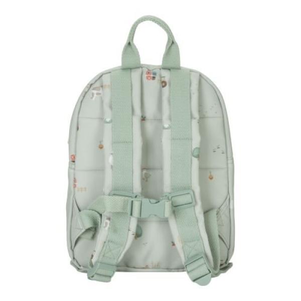 Rückseite des Little Farm Rucksacks – verstellbare Gurte & Namensetikett