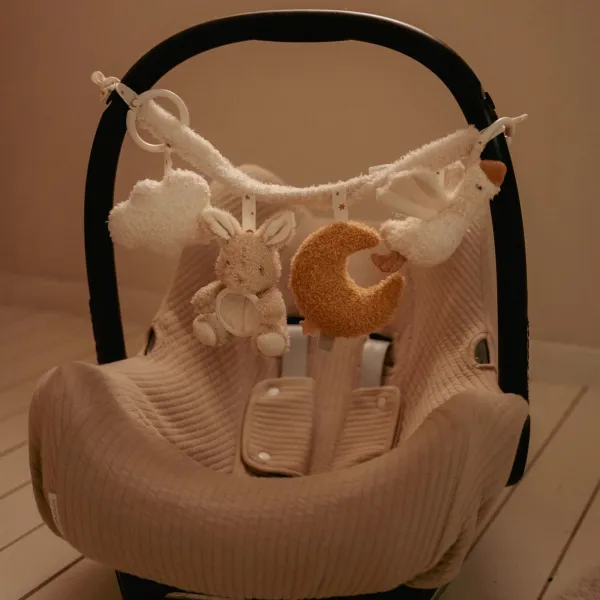 Kinderwagenkette beige Goose & Bunny Newborn Naturals GRS Little Dutch