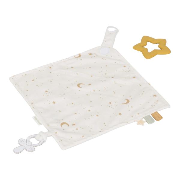 Schmusetuch mit Beißring abnehmbar - Newborn Naturals Little Dutch