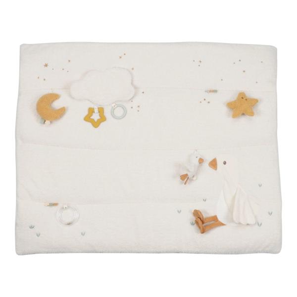 Laufgittereinlage Goose Newborn Naturals Beige mit Spielzeugen und Gänse-Motiv von Little Dutch Laufgittereinlage Goose Newborn Naturals Beige mit Spielzeugen und Gänse-Motiv von Little Dutch