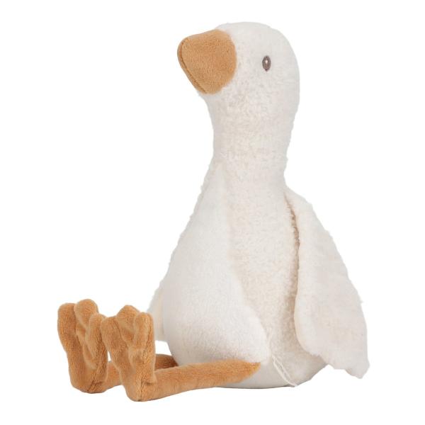 Kuschelgans 25 cm in Weiß von Little Dutch auf weißem Hintergrund