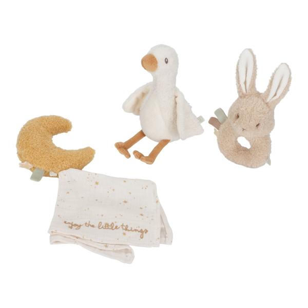Plüschfigur und Stofftuch im Newborn Naturals Geschenkset