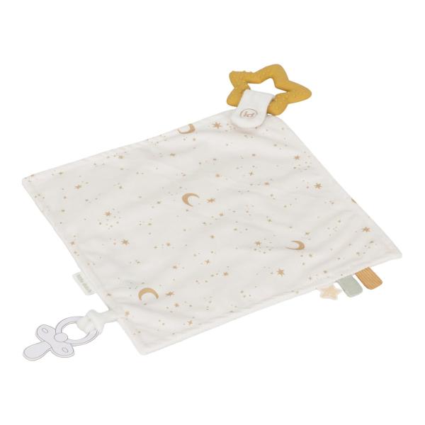 Schmusetuch mit Beißring abnehmbar - Newborn Naturals Little Dutch