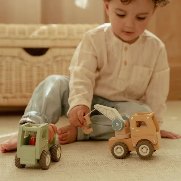 Little Dutch Kranwagen FSC der Holzkran – Gelb – Essentials