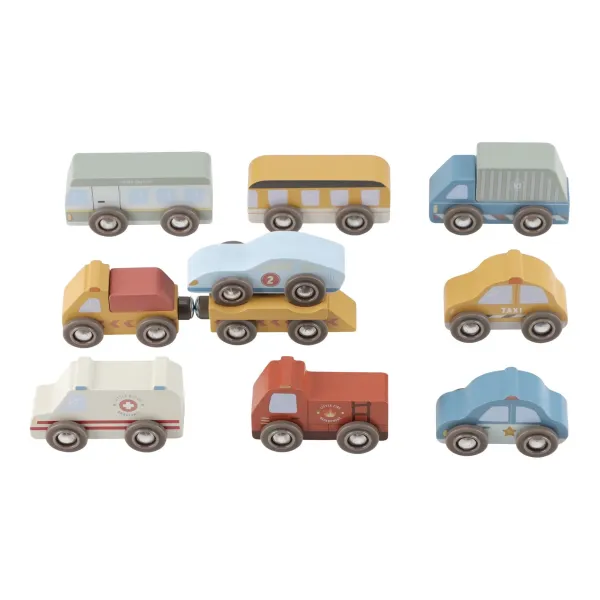 Little Dutch Fahrzeugset aus FSC-Holz mit Feuerwehr, Polizei und LKW Little Dutch Fahrzeugset aus FSC-Holz mit Feuerwehr, Polizei und LKW