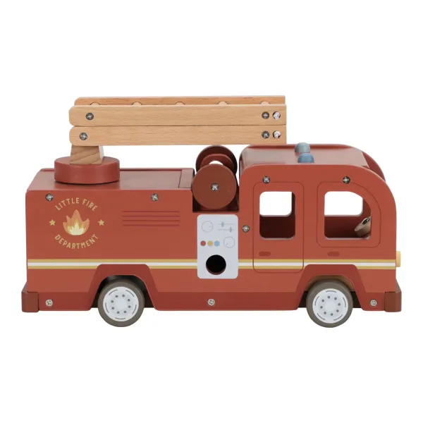 Holz-Feuerwehrauto rot mit Gummirädern – Little Dutch für fantasievolle Rettungseinsätze Holz-Feuerwehrauto rot mit Gummirädern – Little Dutch für fantasievolle Rettungseinsätze