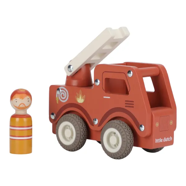Little Dutch Feuerwehrauto FSC Holz – Rot – Essentials LD2528 Little Dutch Feuerwehrauto FSC Holz – Rot – Essentials LD2528