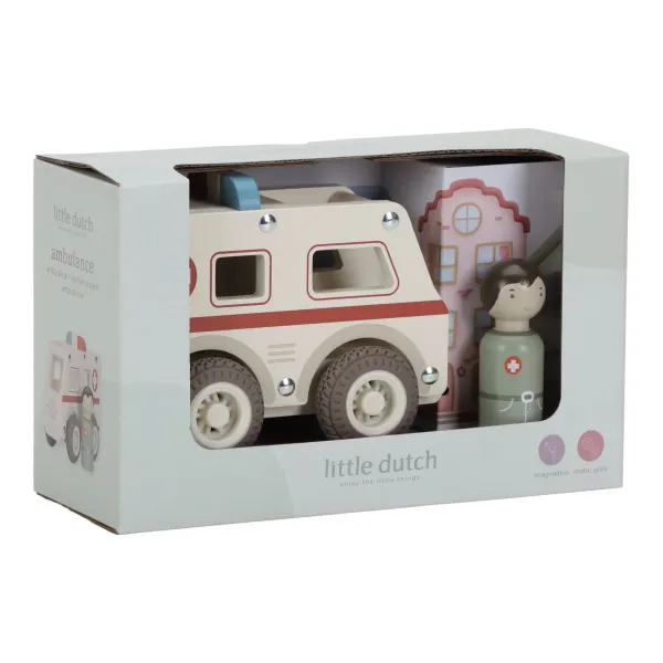 Little Dutch Krankenwagen FSC Holz LD2527 Little Dutch Krankenwagen FSC Holz LD2527