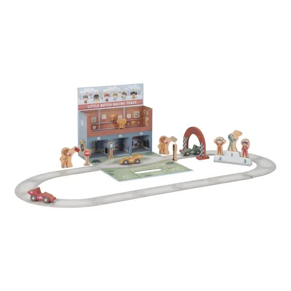 Holzrennbahn im Spielkoffer – Mehrfarbig – Essentials  - LD2524