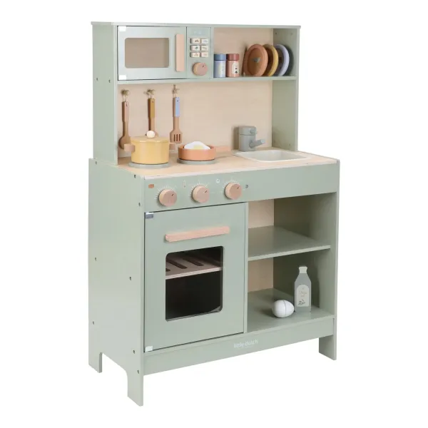 Kinderküche Holz grün – Little Dutch Essentials mit Pfannen, Tellern und Utensilien Kinderküche Holz grün – Little Dutch Essentials mit Pfannen, Tellern und Utensilien