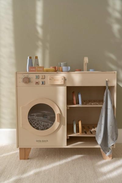 Little Dutch Holz-Waschmaschine Limited Edition LD2497 im Kinderzimmer